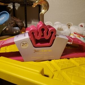 Juicy Couture Pink and Gold Crown Hangers - 20-Pack
